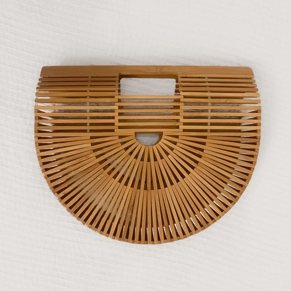 ☀️ Bamboo Half Moon Tote Handbag ☀️ - Picture 2 of 5
